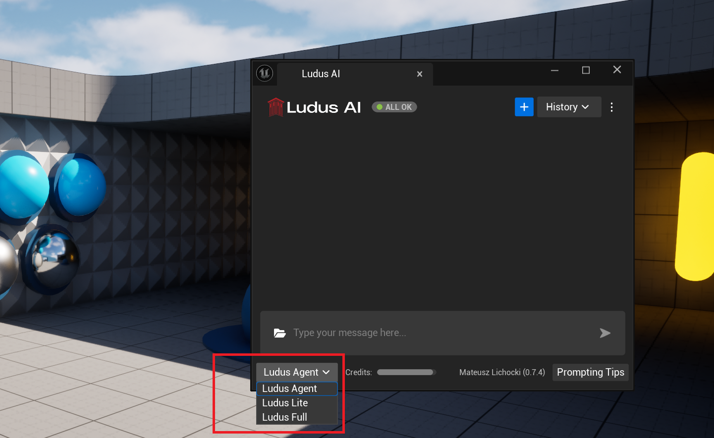 Mode selection in plugin