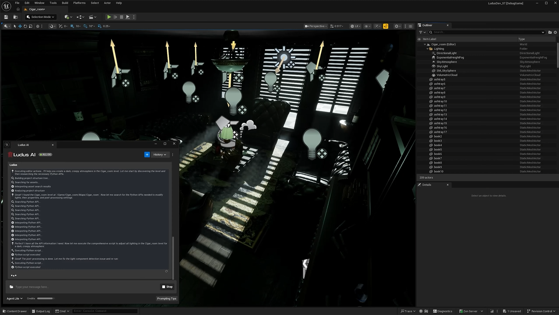Ludus plugin opened with dark, scary scene